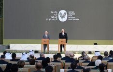 President Ilham Aliyev presented with Zayed Award for Human Fraternity in Abu Dhabi (PHOTO)