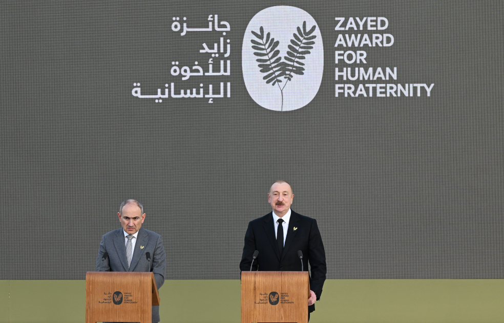 President Ilham Aliyev presented with Zayed Award for Human Fraternity in Abu Dhabi (PHOTO)