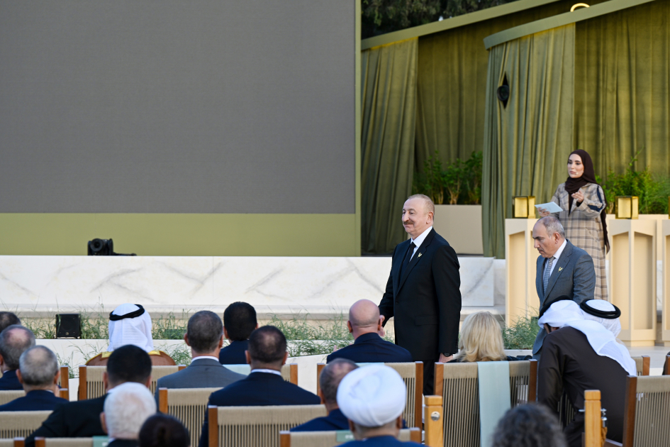 President Ilham Aliyev presented with Zayed Award for Human Fraternity in Abu Dhabi (PHOTO)