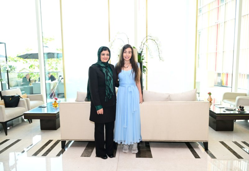 Heydar Aliyev Foundation VP Leyla Aliyeva meets with Afghan women’s rights activist Zarqa Yaftali in Abu Dhabi