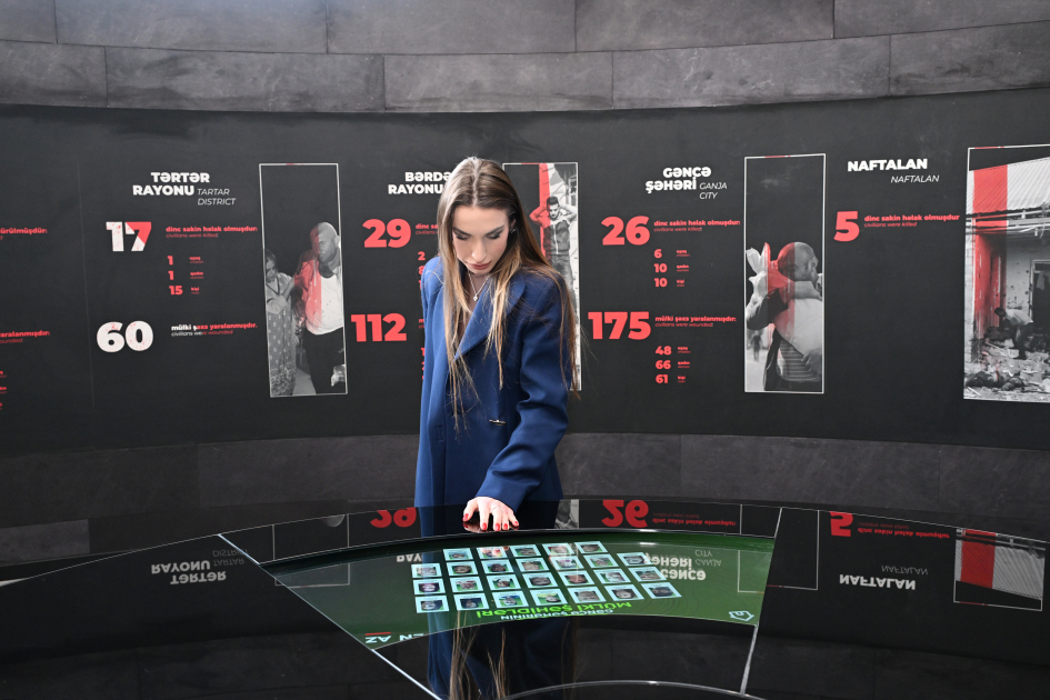 Heydar Aliyev Foundation VP Leyla Aliyeva and Alena Aliyeva visit Ganja Memorial Complex and family of National Hero Natig Gasimov (PHOTO)