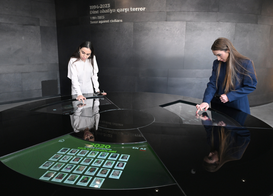 Heydar Aliyev Foundation VP Leyla Aliyeva and Alena Aliyeva visit Ganja Memorial Complex and family of National Hero Natig Gasimov (PHOTO)