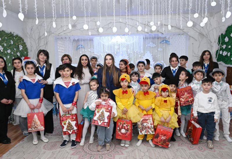 Heydar Aliyev Foundation VP Leyla Aliyeva and Alena Aliyeva visit orphanage in Ganja (PHOTO)