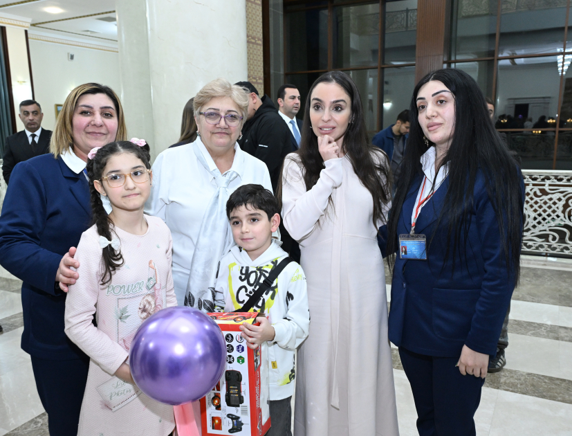 Heydar Aliyev Foundation VP Leyla Aliyeva and Alena Aliyeva attend premiere of animated series “İsi and Piti” at Ganja State Drama Theater (PHOTO)