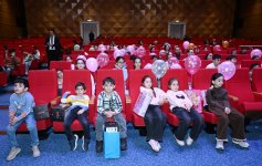 Heydar Aliyev Foundation VP Leyla Aliyeva and Alena Aliyeva attend premiere of animated series “İsi and Piti” at Ganja State Drama Theater (PHOTO)