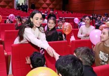 Heydar Aliyev Foundation VP Leyla Aliyeva and Alena Aliyeva attend premiere of animated series “İsi and Piti” at Ganja State Drama Theater (PHOTO)