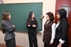 Heydar Aliyev Foundation VP Leyla Aliyeva and Alena Aliyeva visit Special Secondary School No. 45 in Ganja (PHOTO)