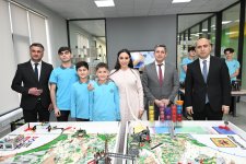 Heydar Aliyev Foundation VP Leyla Aliyeva and Alena Aliyeva visit STEAM center and Secondary School No. 37 in Ganja (PHOTO)