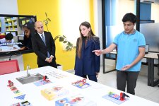 Heydar Aliyev Foundation VP Leyla Aliyeva and Alena Aliyeva visit STEAM center and Secondary School No. 37 in Ganja (PHOTO)
