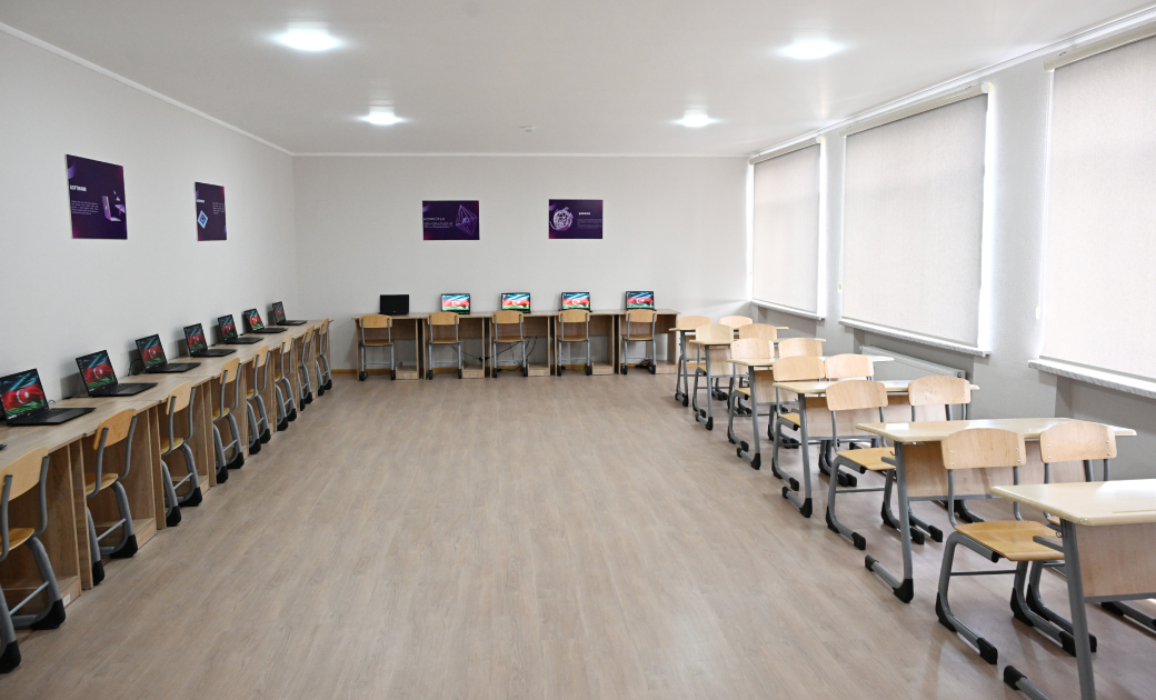 Heydar Aliyev Foundation VP Leyla Aliyeva and Alena Aliyeva visit STEAM center and Secondary School No. 37 in Ganja (PHOTO)