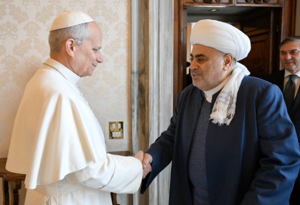 Chairman of Caucasus Muslims Office meets with Pope Leo XIV in Vatican (PHOTO)