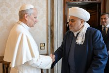 Chairman of Caucasus Muslims Office meets with Pope Leo XIV in Vatican (PHOTO)