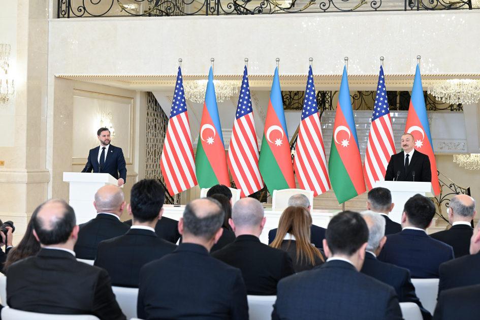 President Ilham Aliyev, U.S. Vice President JD Vance make press statements (PHOTO)