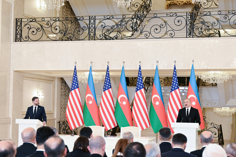 President Ilham Aliyev, U.S. Vice President JD Vance make press statements (PHOTO)