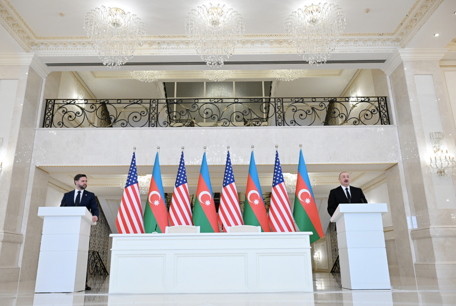 President Ilham Aliyev, U.S. Vice President JD Vance make press statements (PHOTO)
