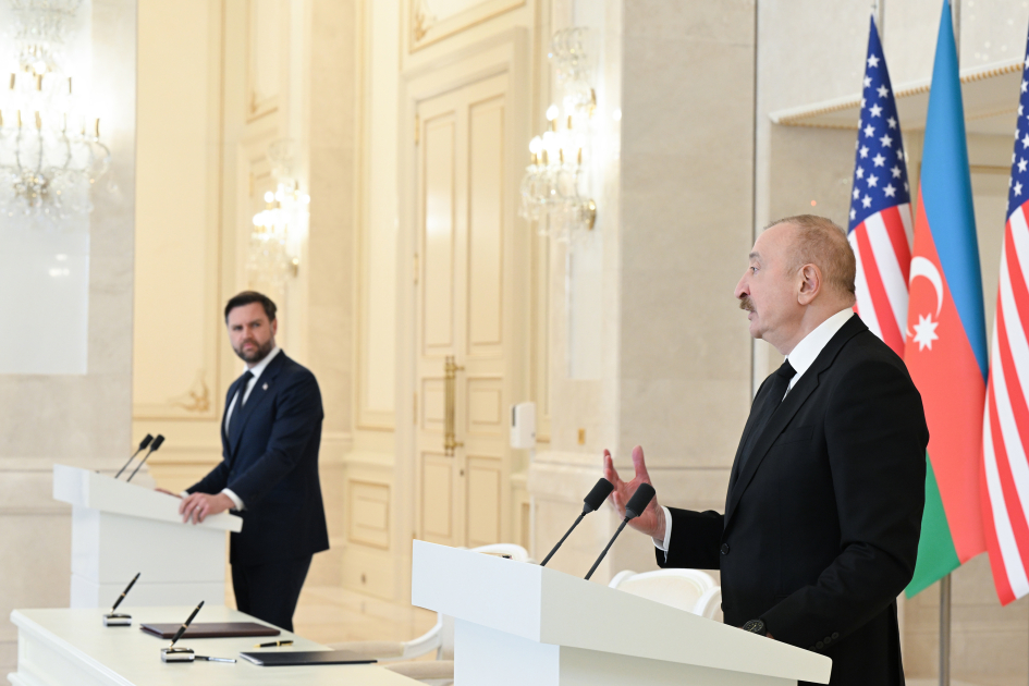 President Ilham Aliyev, U.S. Vice President JD Vance make press statements (PHOTO)