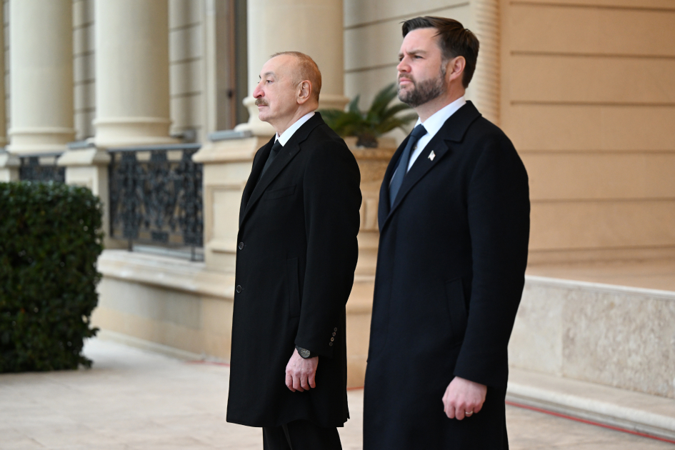 Official welcome ceremony held in Baku for Vice President of the United States (PHOTO)