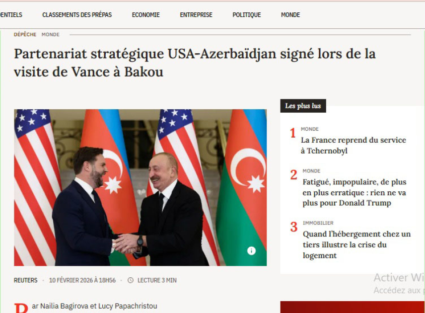 French media outlets highlight U.S. Vice President’s visit to Baku (PHOTO)