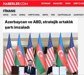 Signing of Azerbaijan-U.S. Strategic Partnership Charter in Turkish media spotlight (PHOTO)