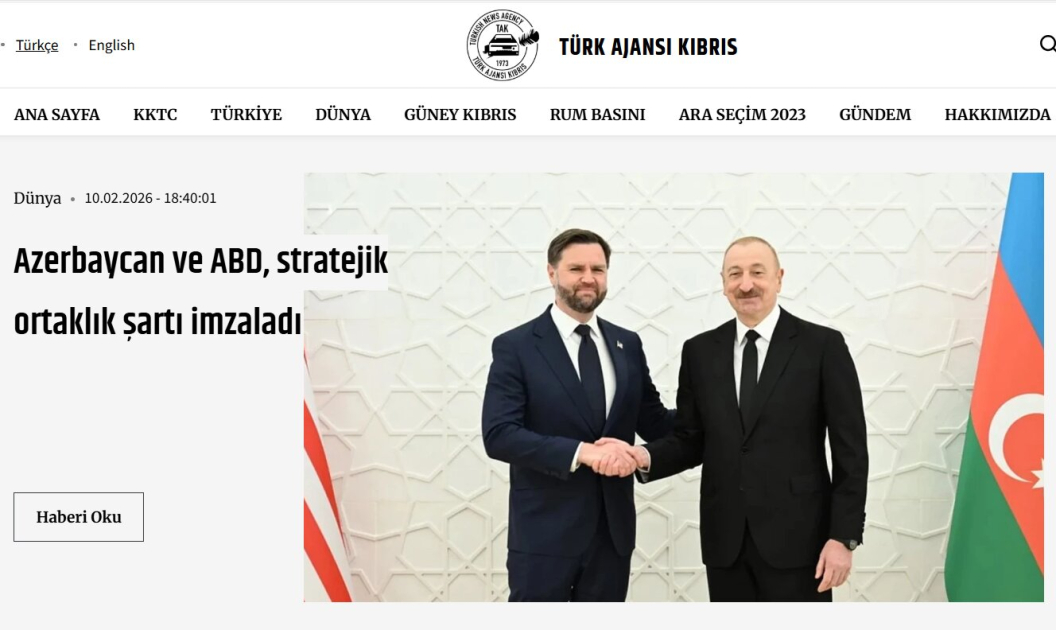 Signing of Azerbaijan-U.S. Strategic Partnership Charter in Turkish media spotlight (PHOTO)