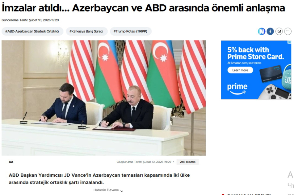 U.S. Vice President’s visit to Azerbaijan in world media spotlight (PHOTO)