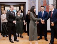 Heydar Aliyev Foundation VP Leyla Aliyeva participates in cutting ceremony for circular hand-woven carpet created by "Azerkhalcha" for Shusha Mosque (PHOTO)