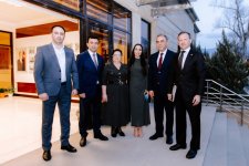 Heydar Aliyev Foundation VP Leyla Aliyeva participates in cutting ceremony for circular hand-woven carpet created by "Azerkhalcha" for Shusha Mosque (PHOTO)