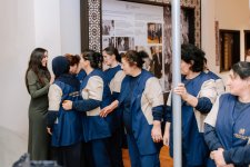 Heydar Aliyev Foundation VP Leyla Aliyeva participates in cutting ceremony for circular hand-woven carpet created by "Azerkhalcha" for Shusha Mosque (PHOTO)