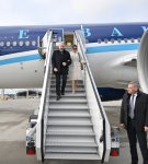 President Ilham Aliyev arrives in Germany (PHOTO)