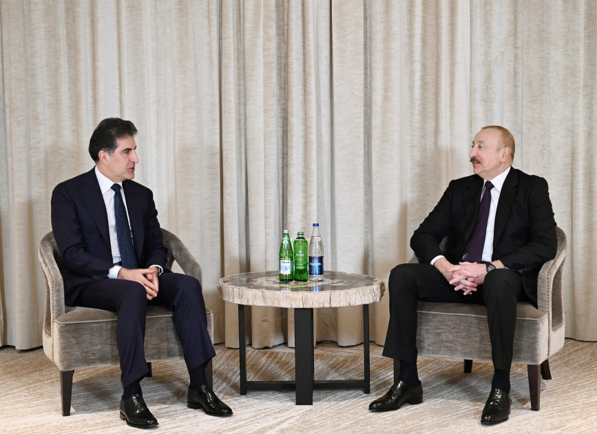 President Ilham Aliyev meets with President of Kurdistan Region of Iraq in Munich (PHOTO/VIDEO)
