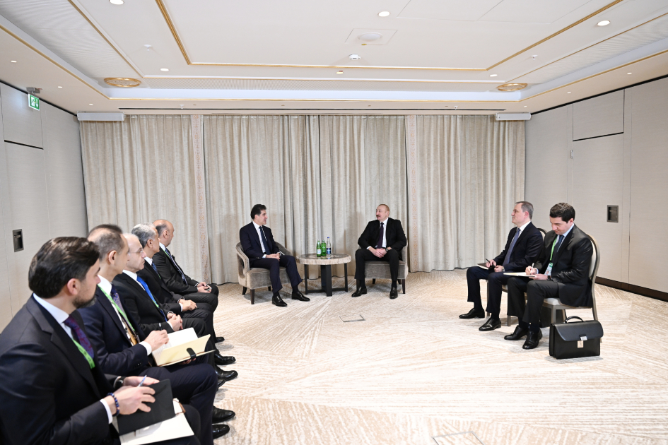 President Ilham Aliyev meets with President of Kurdistan Region of Iraq in Munich (PHOTO/VIDEO)
