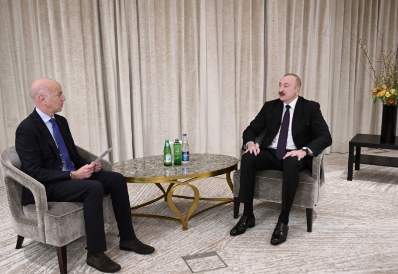 President Ilham Aliyev gave interview to France 24 TV channel in Munich