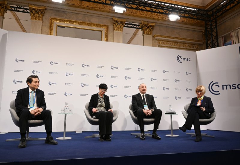President Ilham Aliyev participates in panel discussion in Munich (PHOTO/VIDEO)