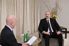 President Ilham Aliyev was interviewed by France 24 in Munich (PHOTO)