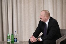 President Ilham Aliyev was interviewed by France 24 in Munich (PHOTO)