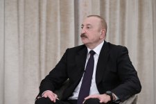 President Ilham Aliyev was interviewed by France 24 in Munich (PHOTO)