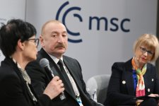 President Ilham Aliyev participates in panel discussion in Munich (PHOTO/VIDEO)