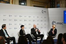 President Ilham Aliyev participates in panel discussion in Munich (PHOTO/VIDEO)