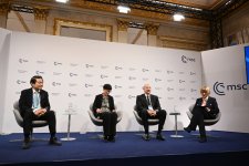 President Ilham Aliyev participates in panel discussion in Munich (PHOTO/VIDEO)