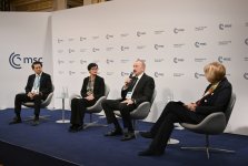 President Ilham Aliyev participates in panel discussion in Munich (PHOTO/VIDEO)