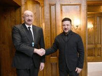 President Ilham Aliyev meets with Ukrainian President Volodymyr Zelenskyy in Munich (PHOTO)