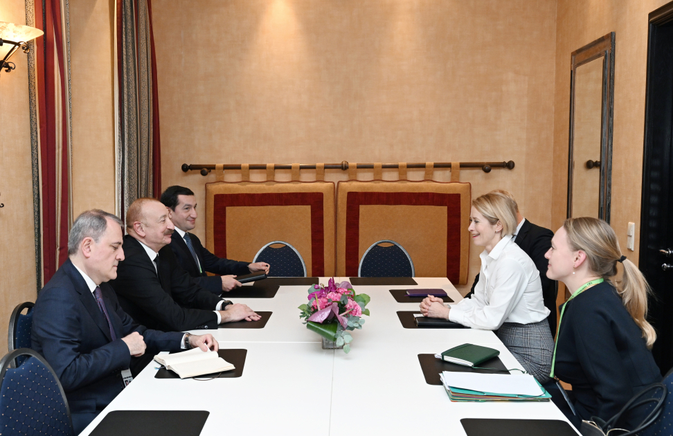 President Ilham Aliyev meets with the European Union's High Representative for Foreign Affairs and Security Policy in Munich (PHOTO/VIDEO)