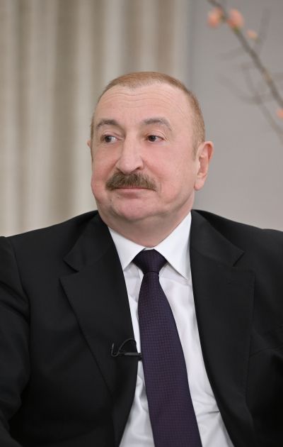 President Ilham Aliyev was interviewed by France 24 in Munich (PHOTO)