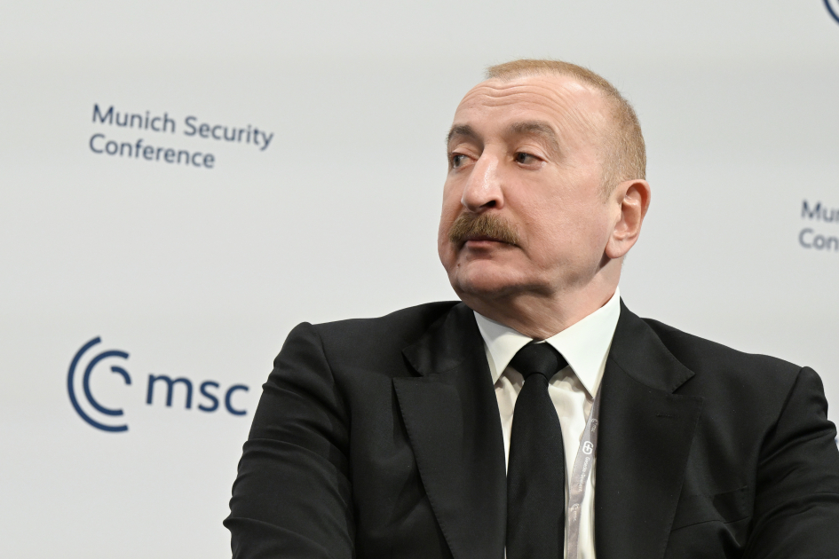 President Ilham Aliyev participates in panel discussion in Munich (PHOTO/VIDEO)