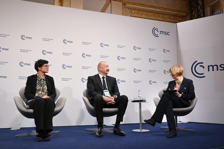 President Ilham Aliyev participates in panel discussion in Munich (PHOTO/VIDEO)