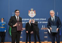 Azerbaijan Serbia exchange documents in Belgrade (PHOTO/VIDEO)