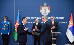 Azerbaijan Serbia exchange documents in Belgrade (PHOTO/VIDEO)