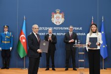Azerbaijan Serbia exchange documents in Belgrade (PHOTO/VIDEO)