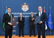 Azerbaijan Serbia exchange documents in Belgrade (PHOTO/VIDEO)