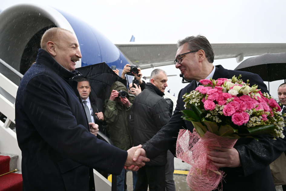 President Ilham Aliyev arrives in Serbia on official visit (PHOTO/VIDEO)